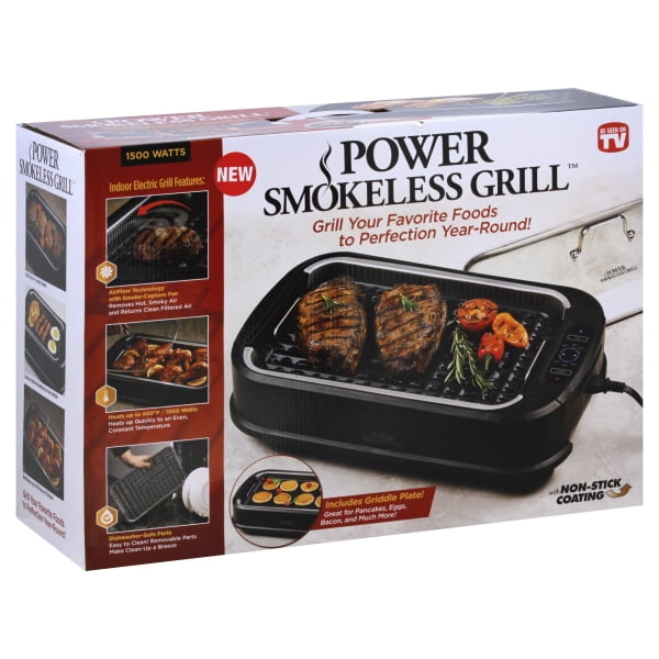 AS SEEN ON TV Smokeless Indoor Electric Grill POWER 1500 Watts XL Non-Stick BBQ 